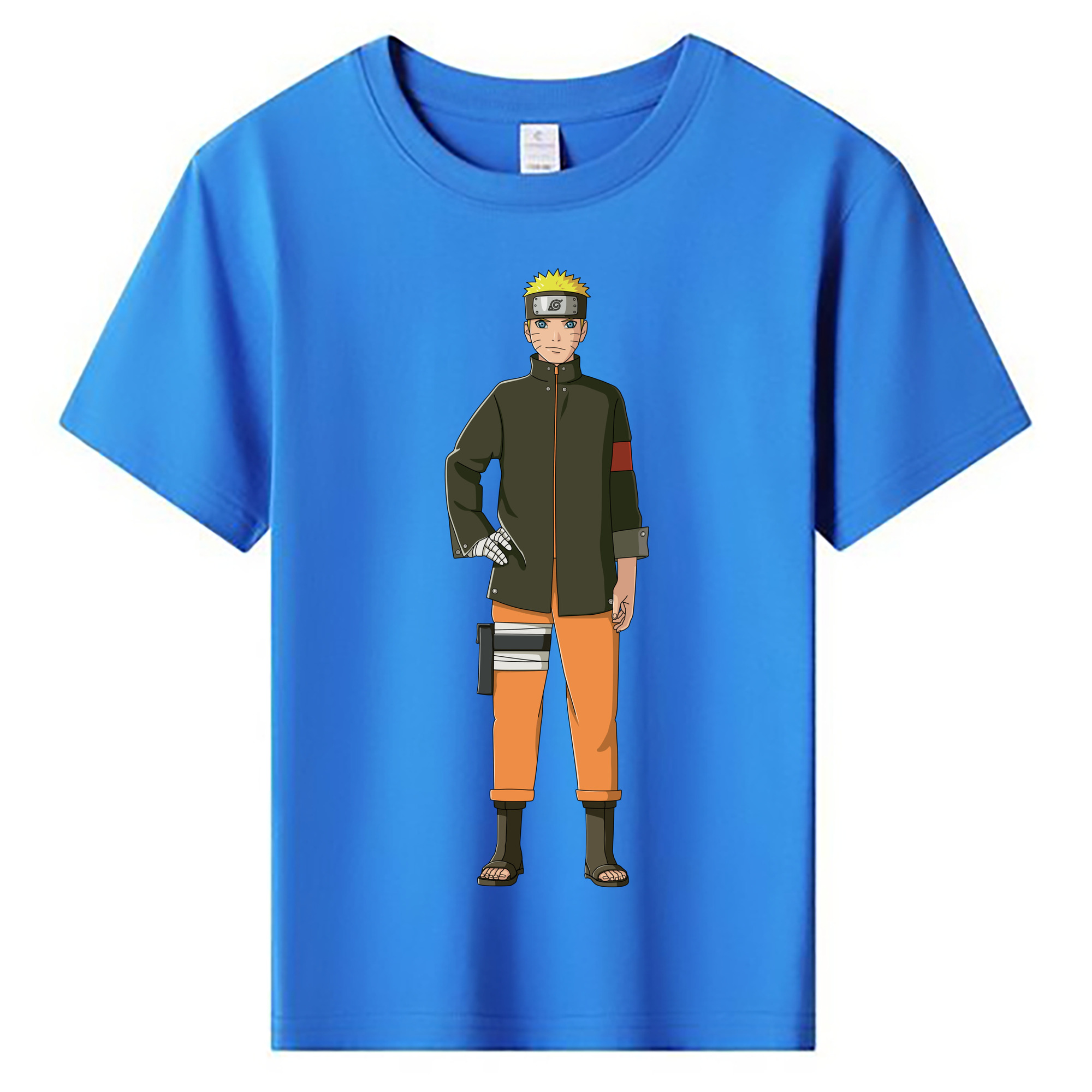 （画像用） NARUTO -ナルト- うずまき ナルト Uzumaki Naruto 綿100％キッズTシャツ（フロントプリント）